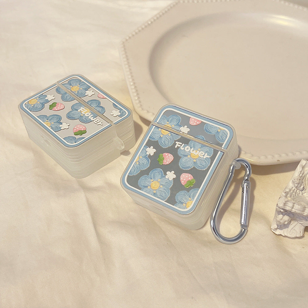 ins mirror flower suitable for Apple AirPods2 Bluetooth headset case pro2 new 3rd generation earphone case 4