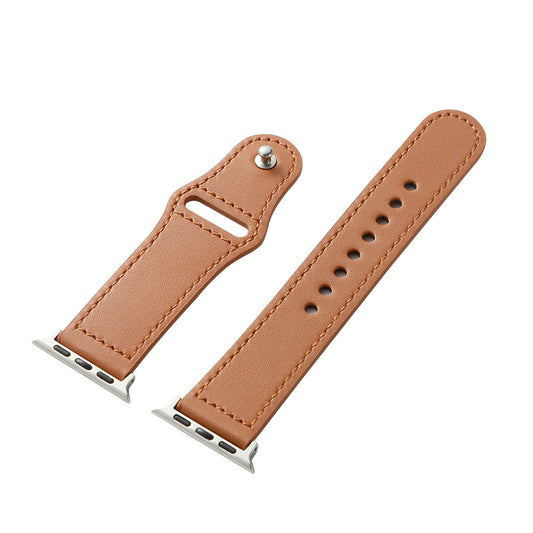 Applicable to Apple Huawei strap applewatch10 smart watch business first layer leather iwatch9 buckle