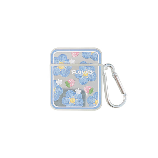 ins mirror flower suitable for Apple AirPods2 Bluetooth headset case pro2 new 3rd generation earphone case 4